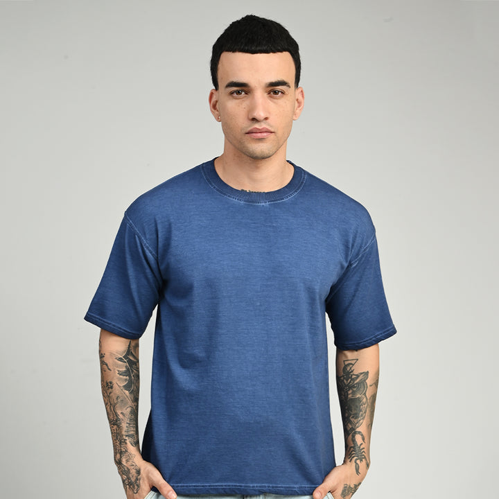 Nexa Wash Royal Blue Oversized Tee