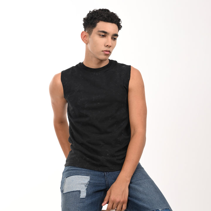 Black Acid washed tanks - Needles and Stitches