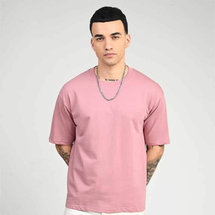 Dusty Rose Oversized Solid Tee