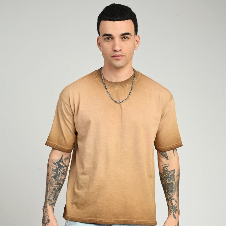 Nexa Wash Sage Brown Oversized Tee