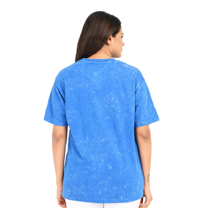 Blue oversized acid washed t-shirt Female