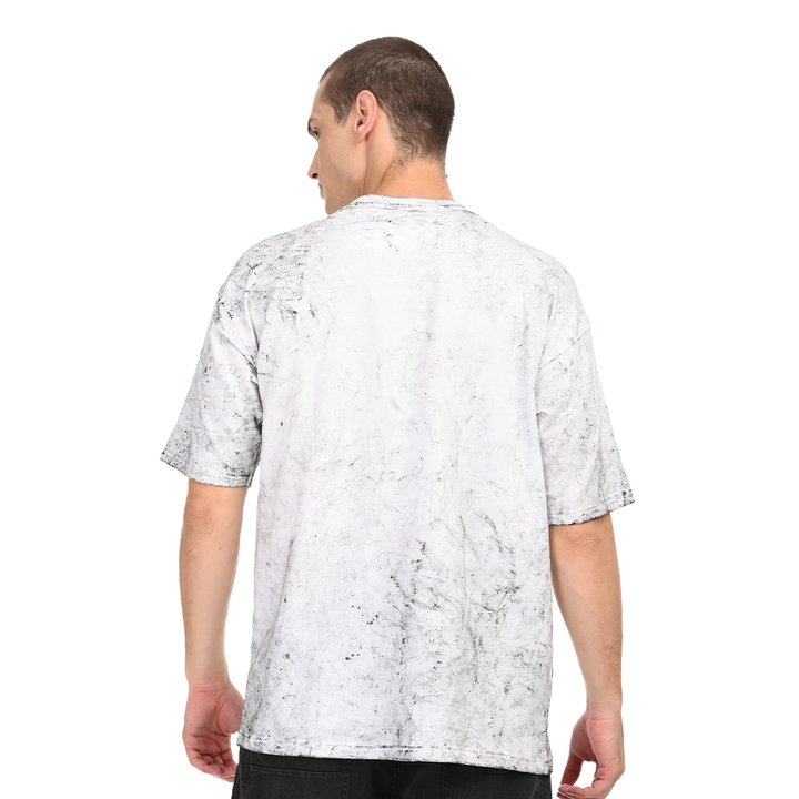 white oversized acid washed t-shirt