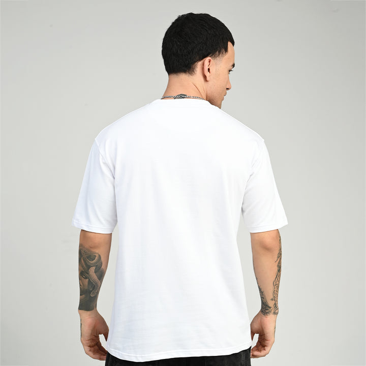 White Overized Solid Tee