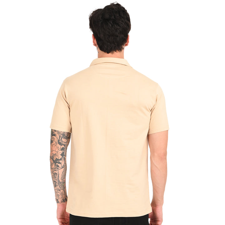 Beige Zipper Polo - Needles and stitches