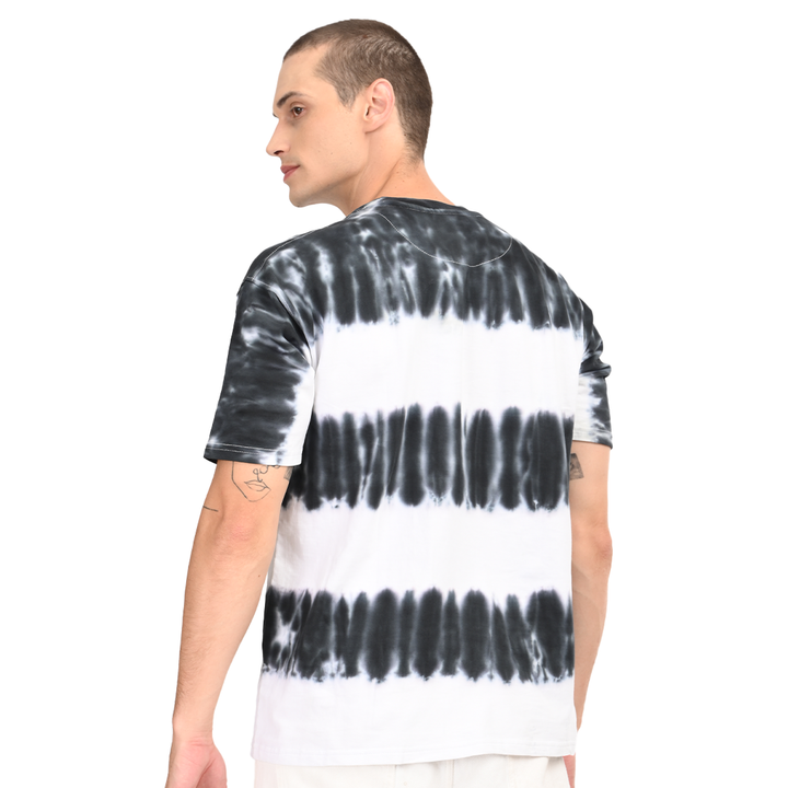 Tie and dye black and white