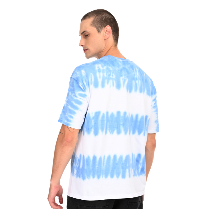 Tie and dye blue and white