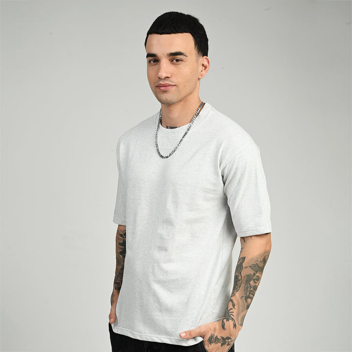 Acru Melange Oversized Solid Tee
