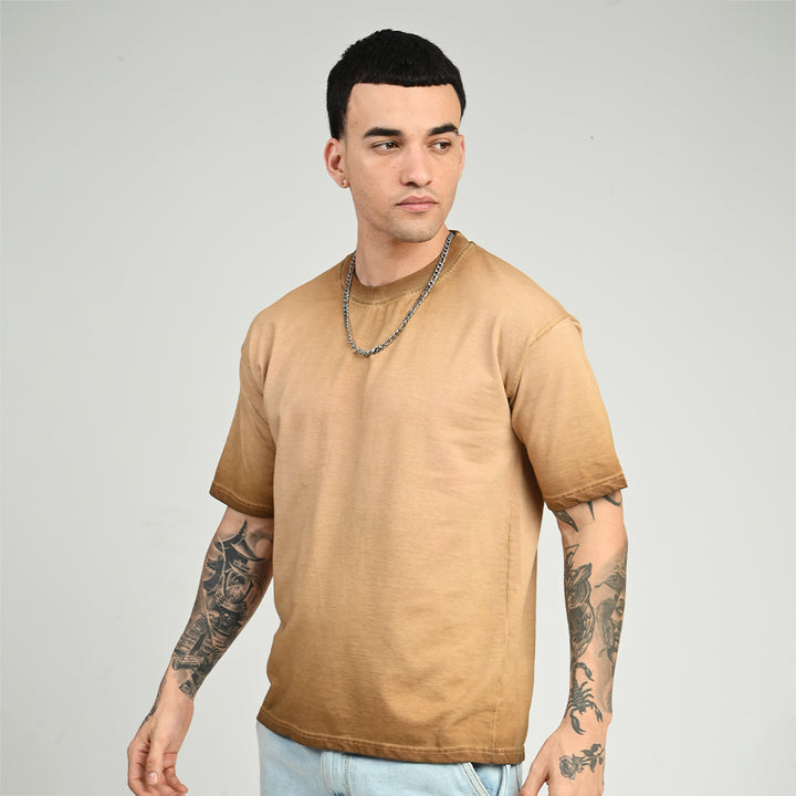 Nexa Wash Sage Brown Oversized Tee