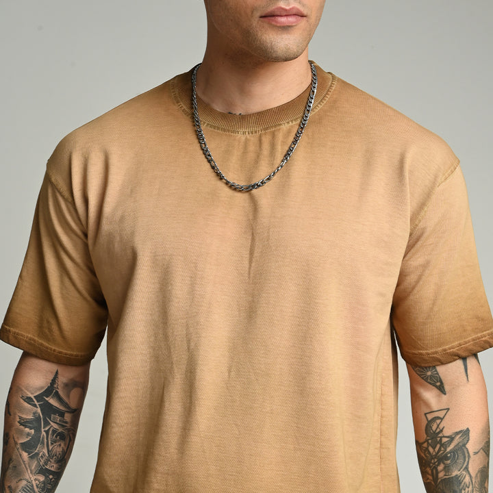 Nexa Wash Sage Brown Oversized Tee