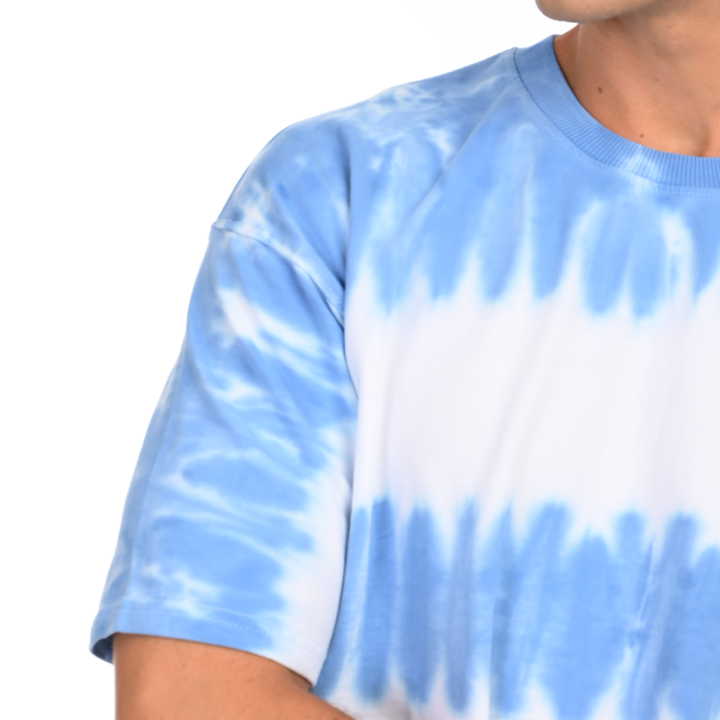 Tie and dye blue and white
