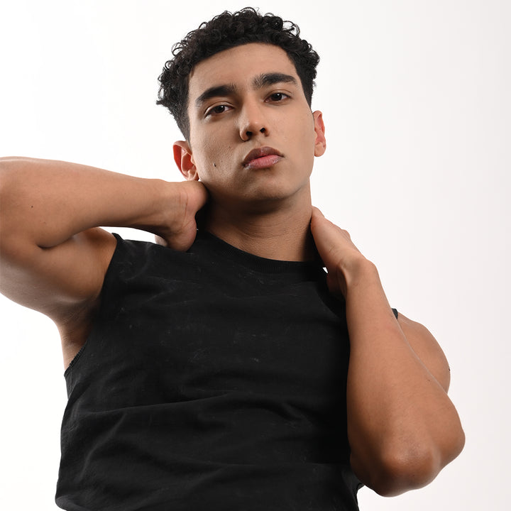 Black Acid washed tanks - Needles and Stitches