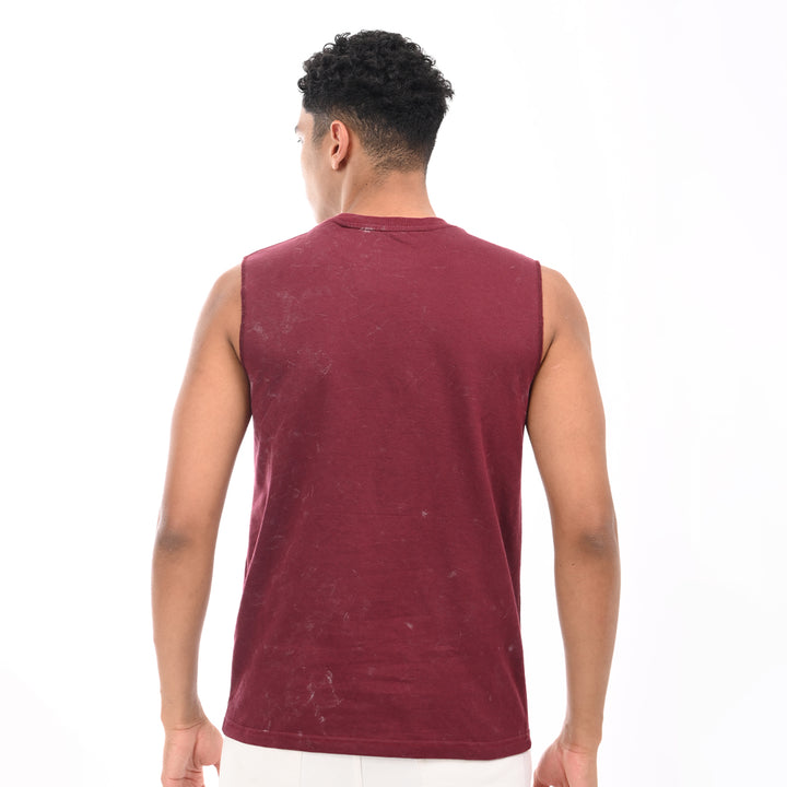 Maroon Acid washed tanks - Needles and Stitches