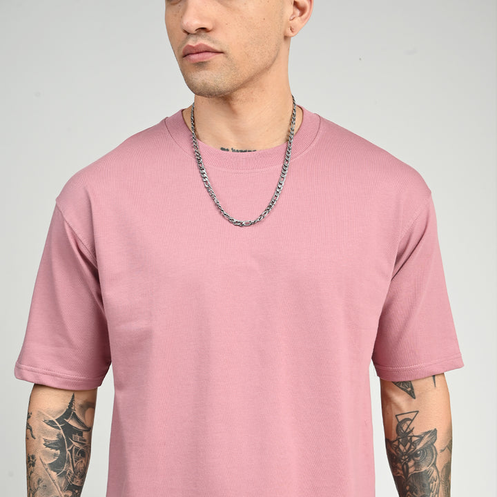 Dusty Rose Oversized Solid Tee