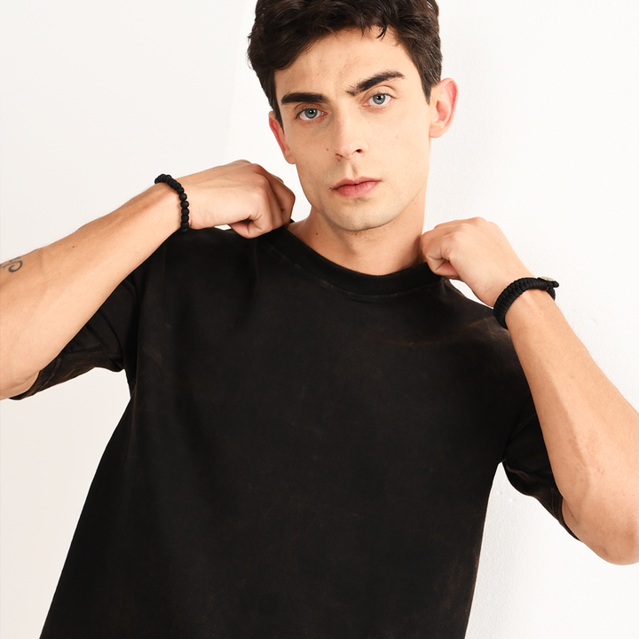 Black burnout tee
