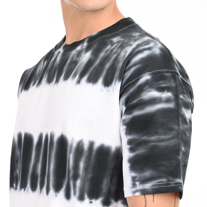 Tie and dye black and white