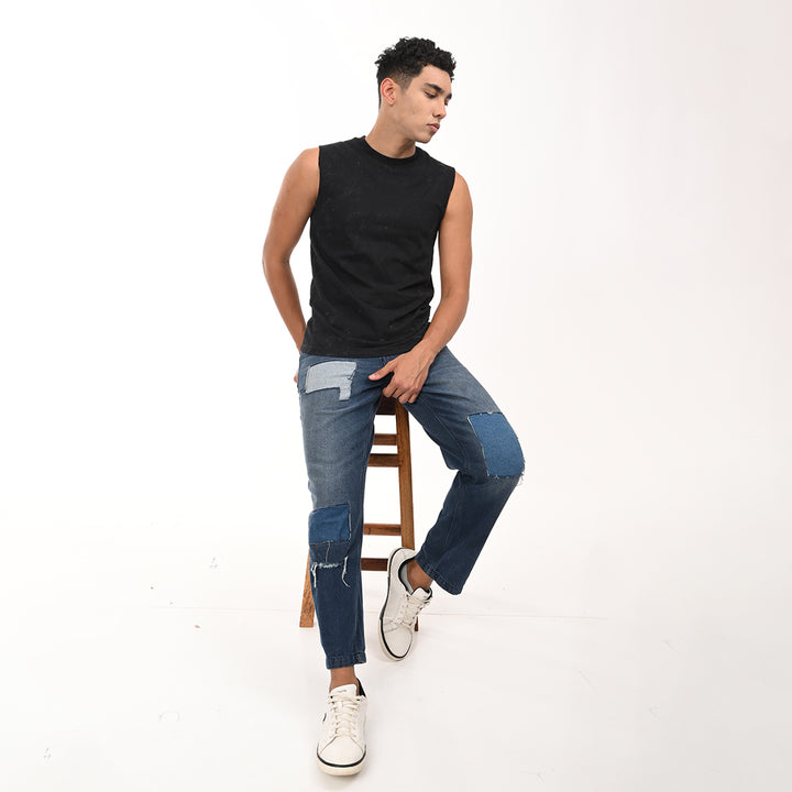 Black Acid washed tanks - Needles and Stitches