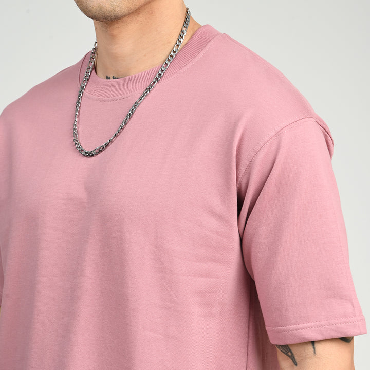 Dusty Rose Oversized Solid Tee