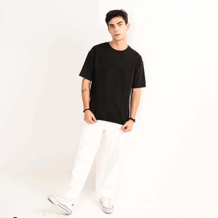 Black burnout tee