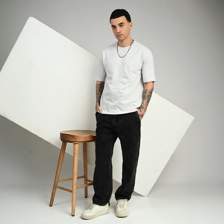 Acru Melange Oversized Solid Tee