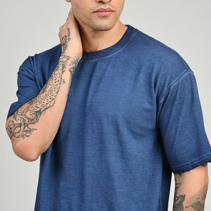 Nexa Wash Royal Blue Oversized Tee
