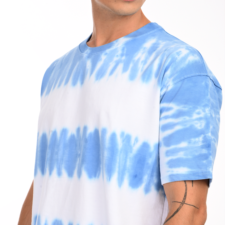 Tie and dye blue and white