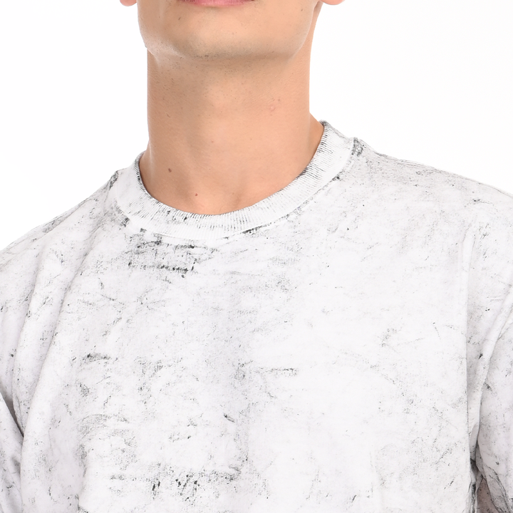 white oversized acid washed t-shirt