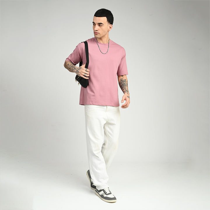 Dusty Rose Oversized Solid Tee