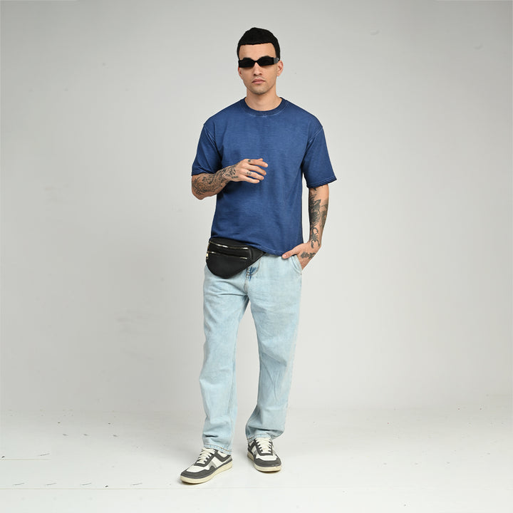 Nexa Wash Royal Blue Oversized Tee