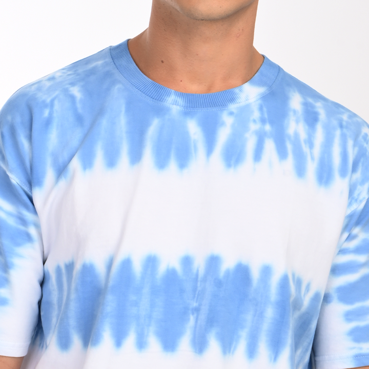 Tie and dye blue and white