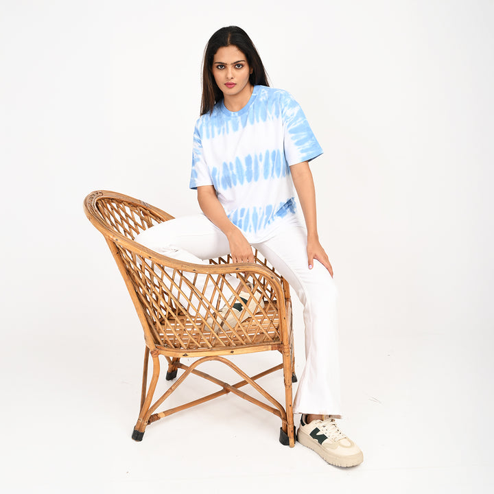 Tie and dye blue and white Female