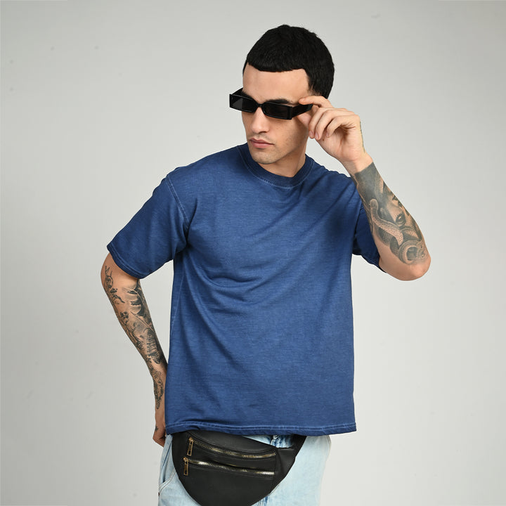 Nexa Wash Royal Blue Oversized Tee