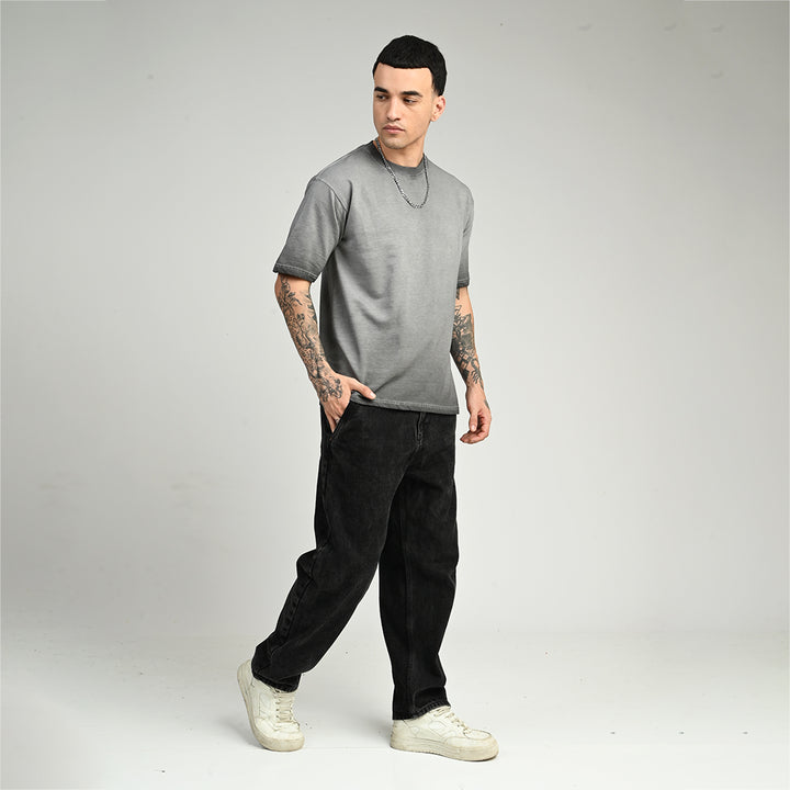 Nexa Wash Black Oversized Tee