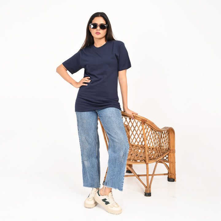 Navy blue T - shirt Female