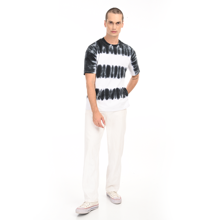 Tie and dye black and white