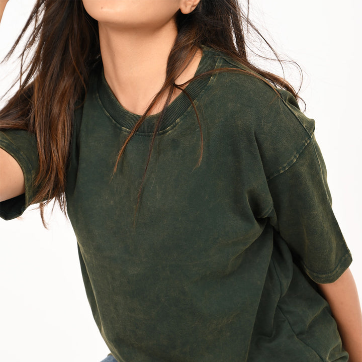 Green Burnout Tee Female