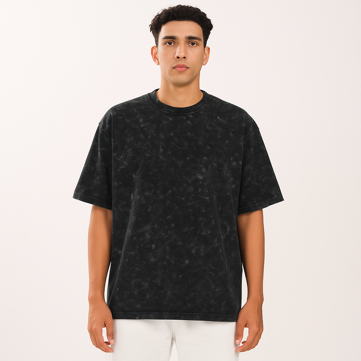 Black oversized acid washed t-shirt