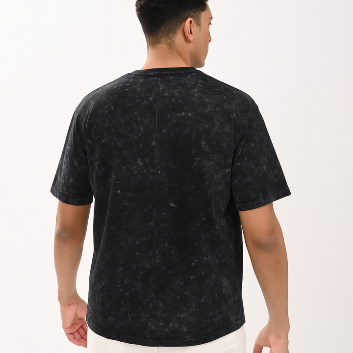 Black oversized acid washed t-shirt