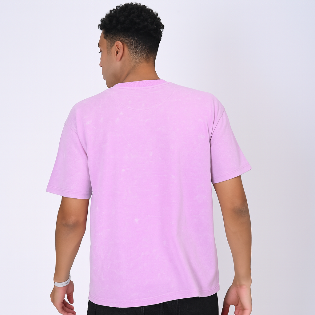 Purple oversized acid washed t-shirt