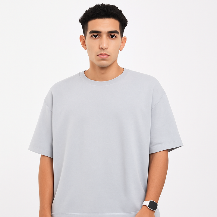 Grey oversized acid washed t-shirt