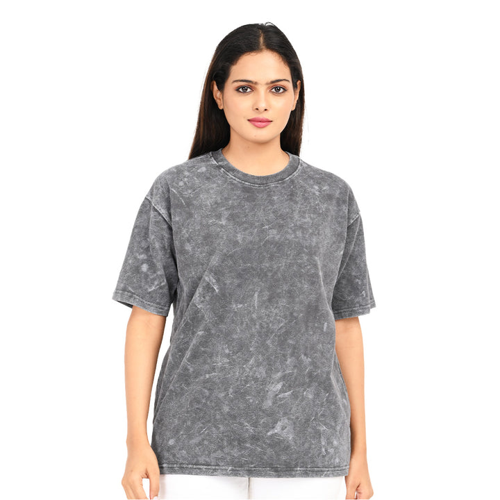 Stale grey oversized acid washed t-shirt Female