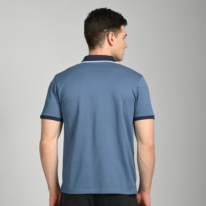 Denim polo t-shirt - Needles and stitches