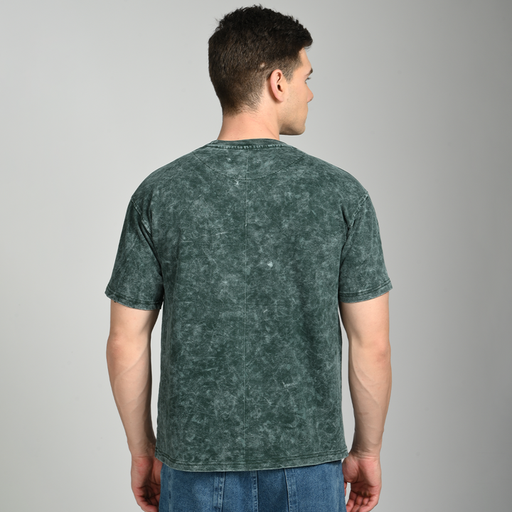 Green oversized acid washed t-shirt