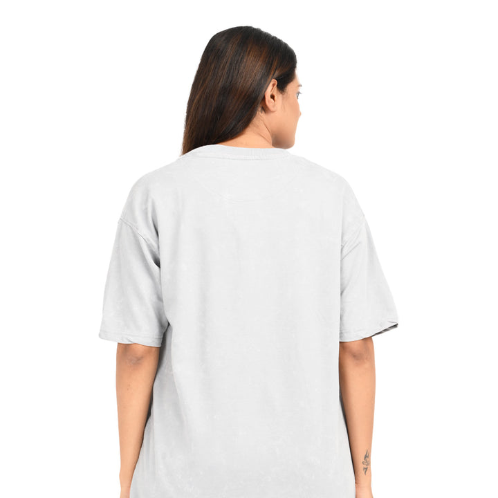 Grey oversized acid washed t-shirt Female
