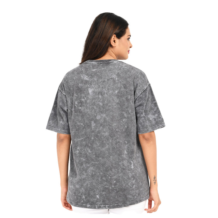 Stale grey oversized acid washed t-shirt Female