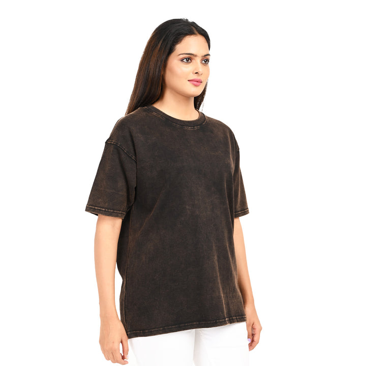 Black oversized acid washed t-shirt Female