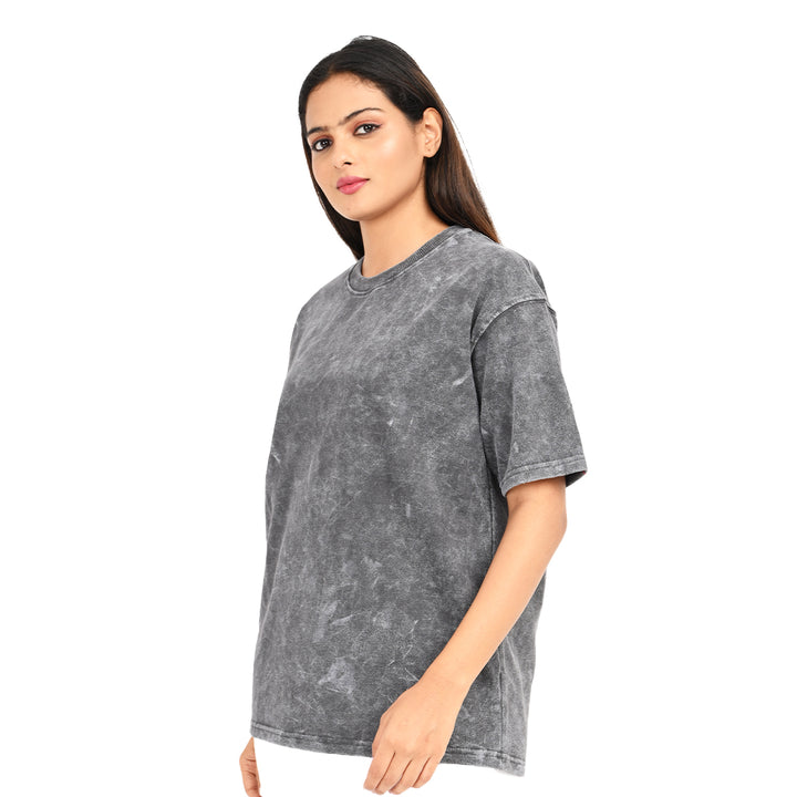 Stale grey oversized acid washed t-shirt Female