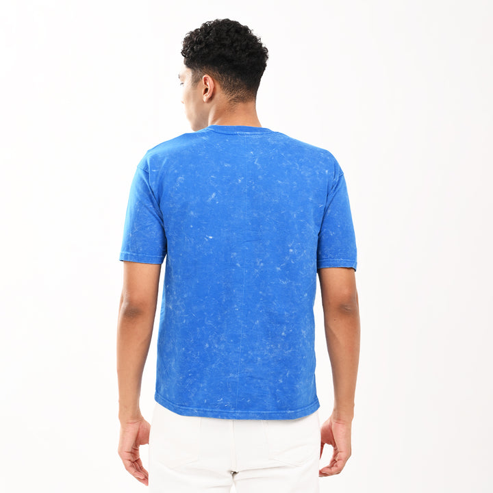 Blue oversized acid washed t-shirt