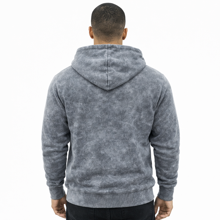 Stale grey Oversized Acid Wash Hooide